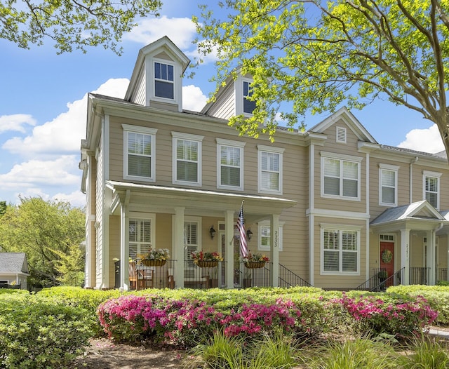 multi unit property with covered porch