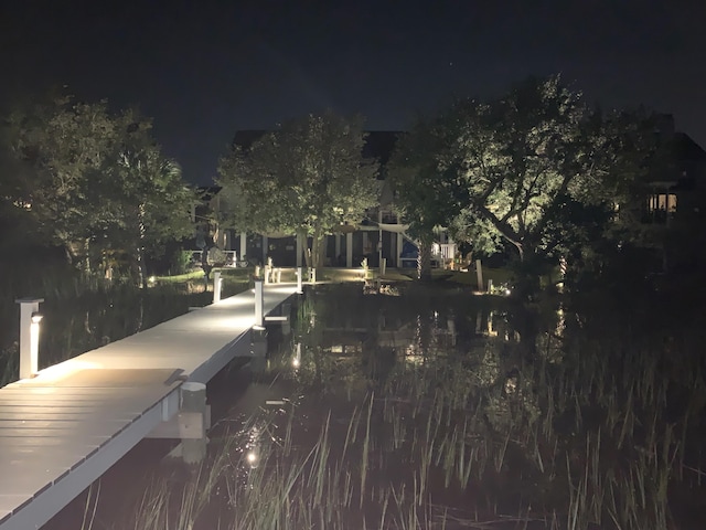 view of dock area