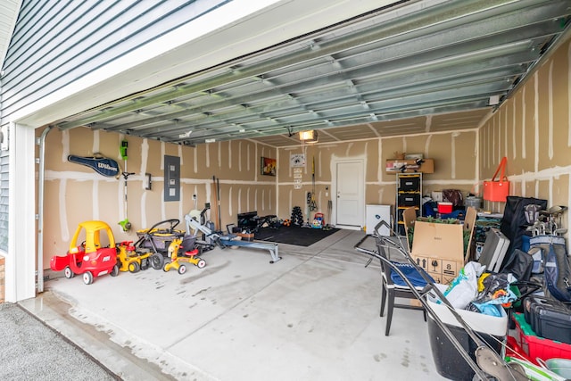 3010 Grinnell St, Johns Island, SC 29455 - garage with electric panel and a garage door opener