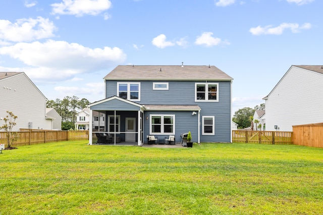 3010 Grinnell St, Johns Island, SC 29455 - rear view of house with a sunroom, roof with shingles, and a patio area