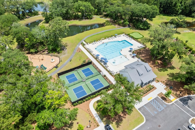 3010 Grinnell St, Johns Island, SC 29455 - drone / aerial view of a nearby body of water and a pool