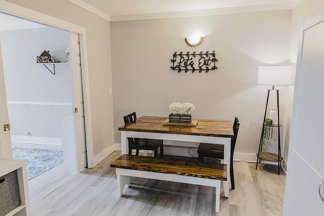 49 Auld Brass Rd, Walterboro, SC 29488 - dining area with light wood-style floors, baseboards, and crown molding