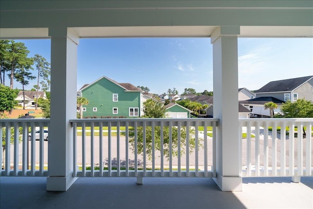 balcony featuring a residential view