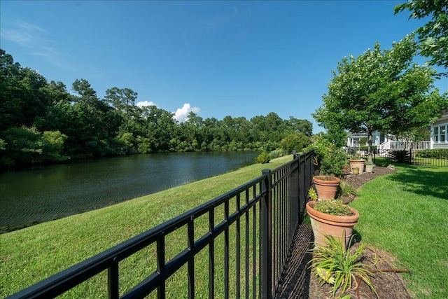 water view with fence