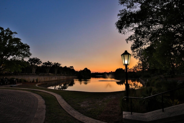 view of water feature