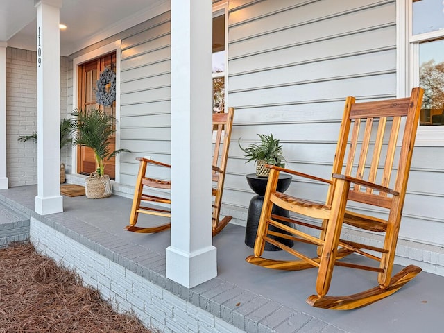 exterior space with a porch