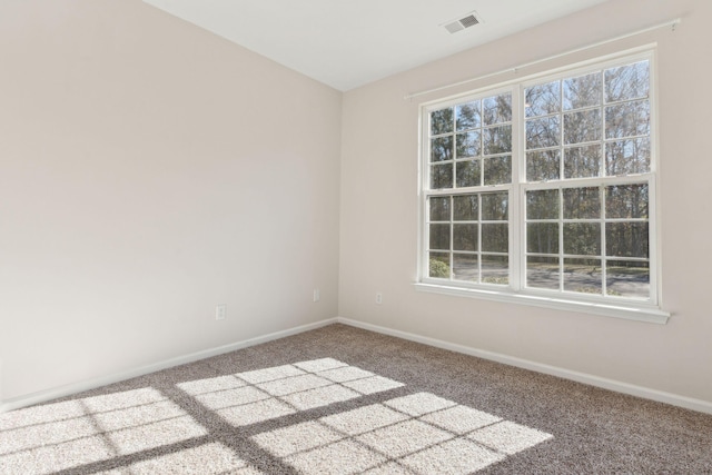 spare room with carpet floors