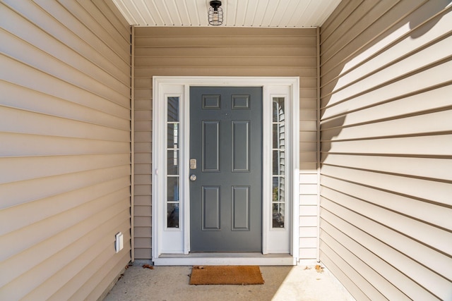 view of doorway to property