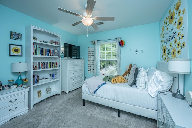 9636 Pebble Creek Blvd, Summerville, SC 29485 - bedroom with carpet and a ceiling fan