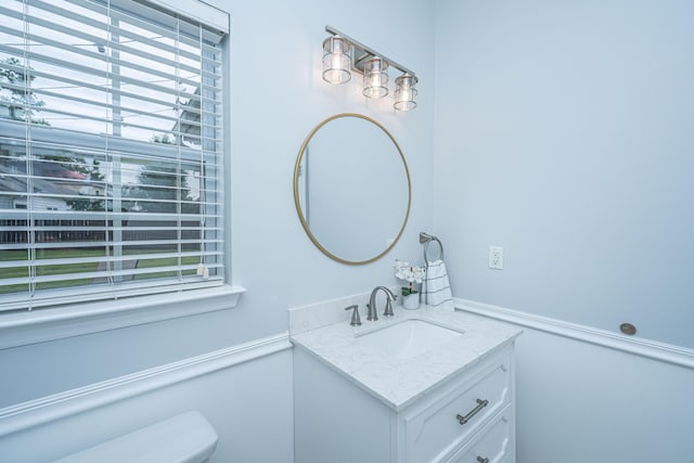 9636 Pebble Creek Blvd, Summerville, SC 29485 - half bath with plenty of natural light, vanity, and toilet