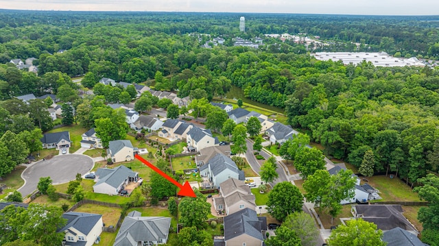 9636 Pebble Creek Blvd, Summerville, SC 29485 - aerial perspective of suburban area featuring a heavily wooded area