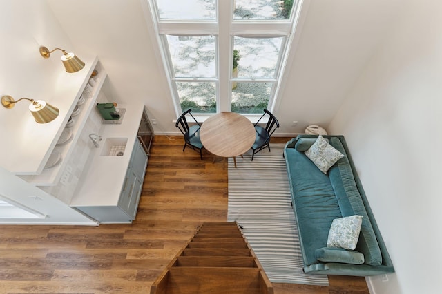 interior space featuring dark hardwood / wood-style floors