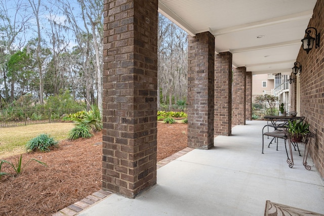 view of patio with fence