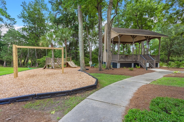 view of community jungle gym