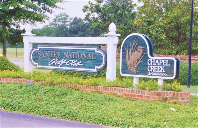 view of community sign