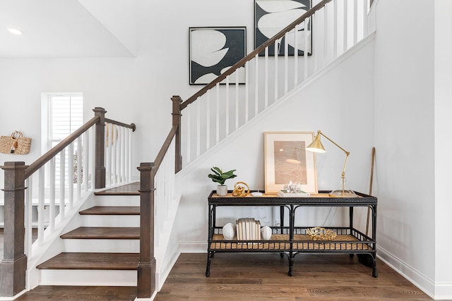 1423 Clay Field Trl, Summerville, SC 29485 - stairs featuring wood finished floors and baseboards