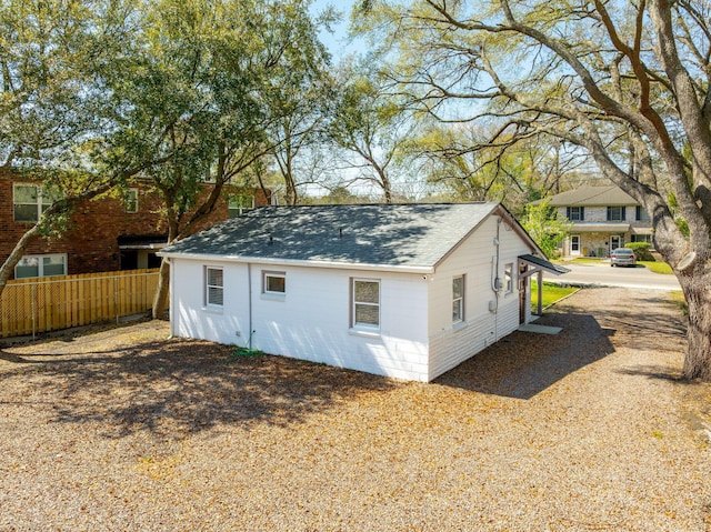 exterior space with fence