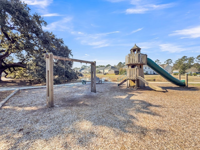 view of community jungle gym