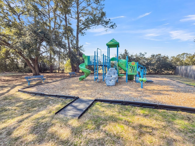 view of community jungle gym