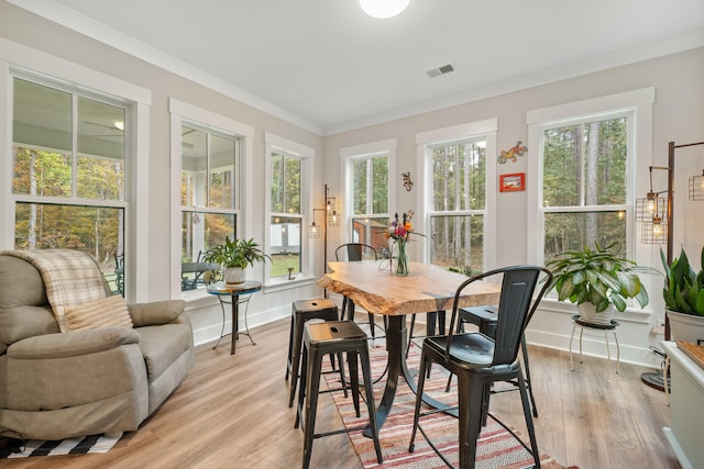 sunroom / solarium with a wealth of natural light