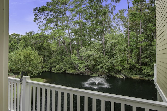 view of water feature