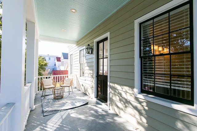 balcony with covered porch