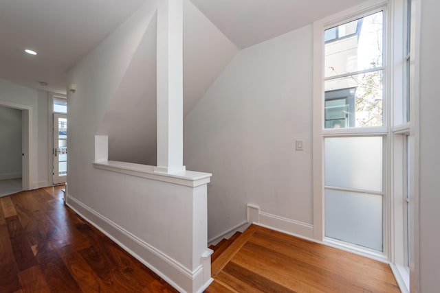 hallway featuring hardwood / wood-style flooring