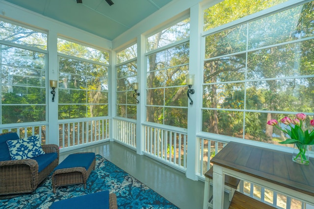 view of sunroom