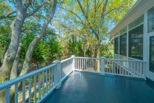 exterior space with a sunroom