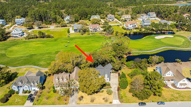4233 Haulover Dr, Johns Island, SC 29455 - aerial perspective of suburban area with a large body of water and a golf course