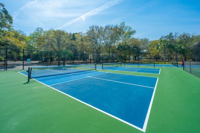 4233 Haulover Dr, Johns Island, SC 29455 - view of tennis court featuring fence