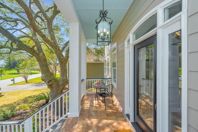 balcony with a porch