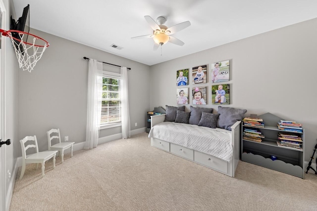 241 Clubside Dr, Lexington, SC 29072 - bedroom with carpet flooring, baseboards, and ceiling fan