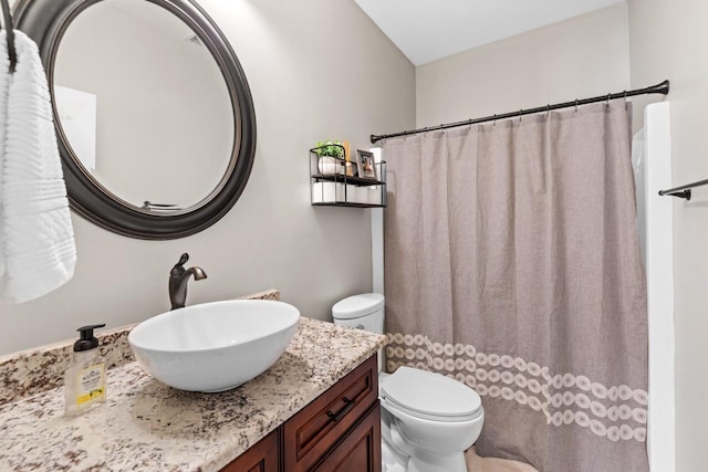 241 Clubside Dr, Lexington, SC 29072 - full bath featuring toilet, vanity, and curtained shower