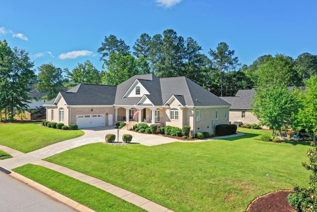 241 Clubside Dr, Lexington, SC 29072 - view of front of house with driveway, a front yard, an attached garage, and brick siding