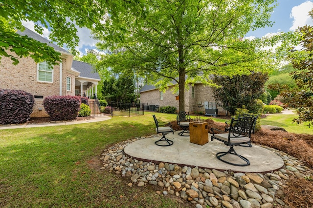 241 Clubside Dr, Lexington, SC 29072 - view of yard with a patio, an outdoor fire pit, and cooling unit