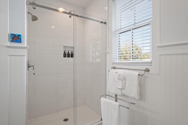 bathroom with walk in shower