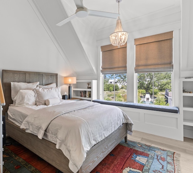 553 Old Compass Rd, Daniel Island, SC 29492 - bedroom with a chandelier and wood finished floors