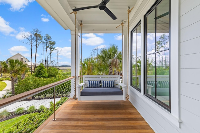 553 Old Compass Rd, Daniel Island, SC 29492 - deck featuring ceiling fan