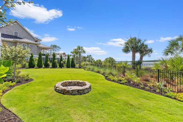 553 Old Compass Rd, Daniel Island, SC 29492 - view of yard with an outdoor fire pit