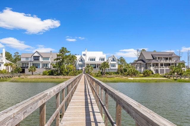 553 Old Compass Rd, Daniel Island, SC 29492 - dock featuring a water view and a residential view