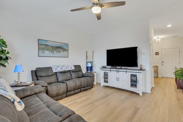 432 Eva St, Moncks Corner, SC 29461 - living room featuring ceiling fan and light hardwood / wood-style floors