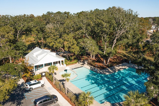 birds eye view of property