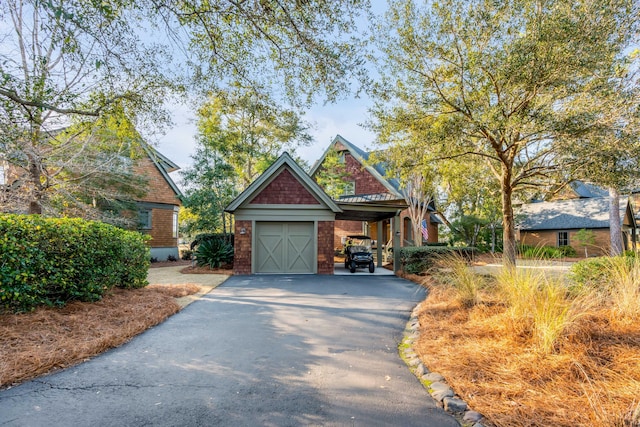 craftsman-style house with a garage