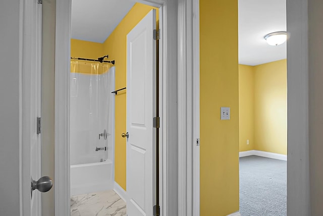 661 Black Pine Rd, Moncks Corner, SC 29461 - corridor with baseboards and marble look tiles