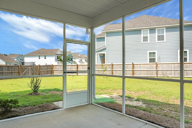 661 Black Pine Rd, Moncks Corner, SC 29461 - unfurnished sunroom featuring a residential view