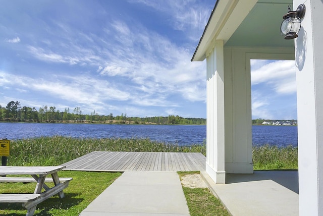661 Black Pine Rd, Moncks Corner, SC 29461 - view of patio / terrace with a water view
