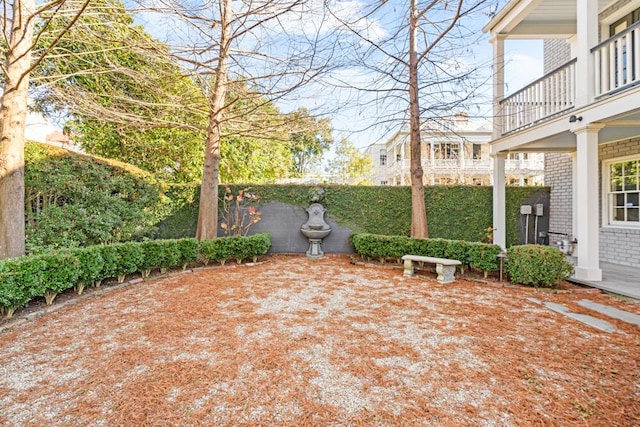 view of patio / terrace with a balcony