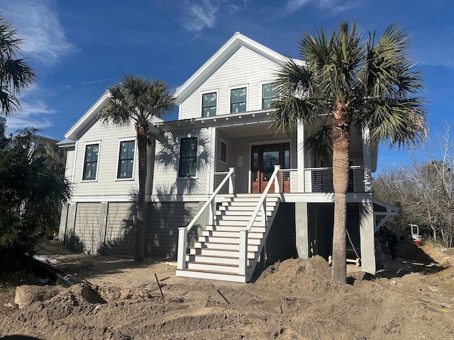 view of front of home with covered porch