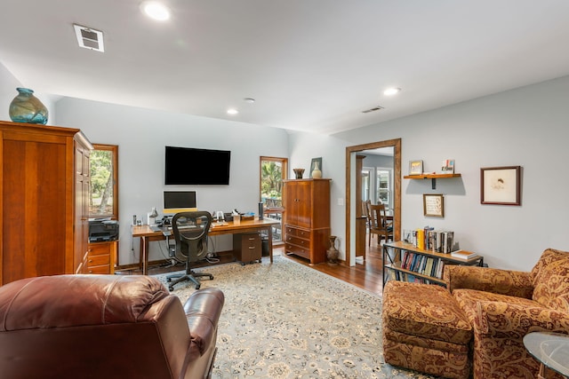 2500 The Bent Twig, Seabrook Island, SC 29455 - office featuring plenty of natural light, recessed lighting, and wood finished floors